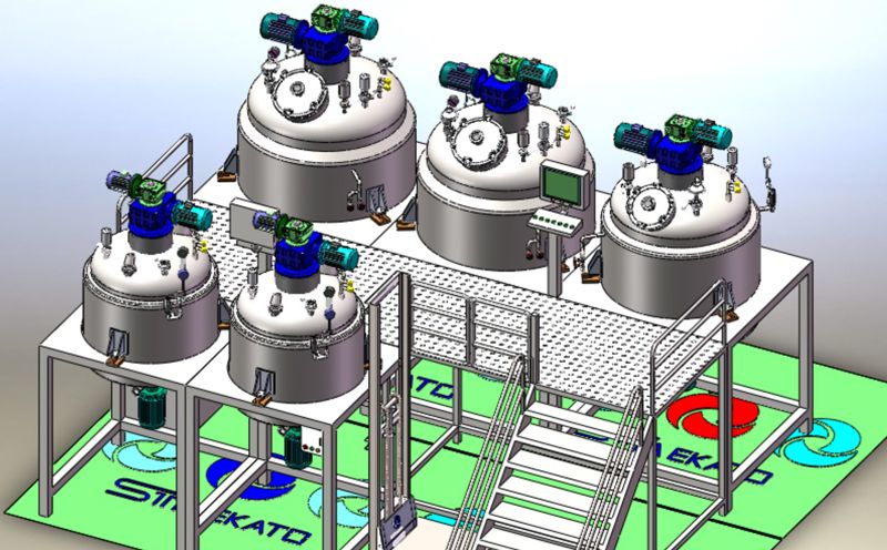 SME-B 1000L真空均质乳化?底部内外循环均质)图片