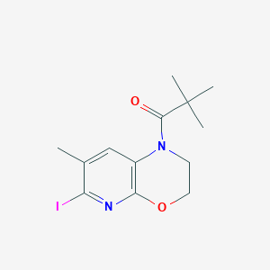 1-(6-Iodo-7-methyl-2,3-dihydro-1H-pyrido[2,3-b][1,4]oxazin-1-yl)-2,2-dimethylpropan-1-oneͼƬ