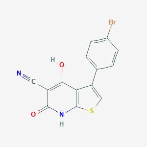 3-(4-Bromophenyl)-4-hydroxy-6-oxo-6,7-dihydrothieno-[2,3-b]pyridine-5-carbonitrileͼƬ