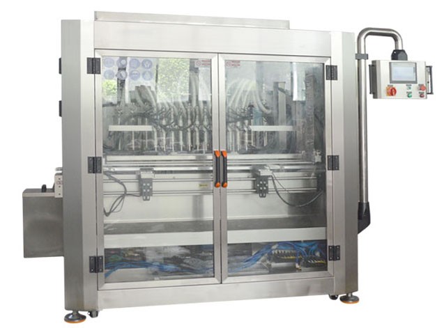 Automatic 12-head glass bottle liquid filling machine图片