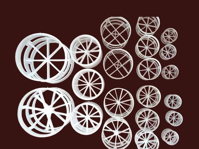 PVDF鲍尔环即聚偏氟乙烯鲍尔环填料图片