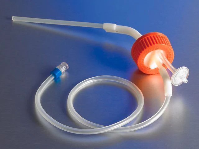 Corning<sup>?</sup> disposable aseptic transfer caps for GL45 plastic spinner flasks
