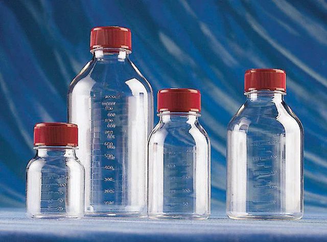 Corning<sup>?</sup> Costar<sup>?</sup> traditional, round, plastic storage bottles