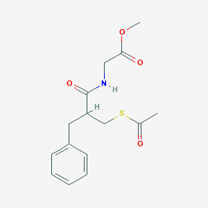 N-[2-[(Acetylthio)methyl]-1-oxo-3-phenylpropyl]glycine Methyl Ester图片