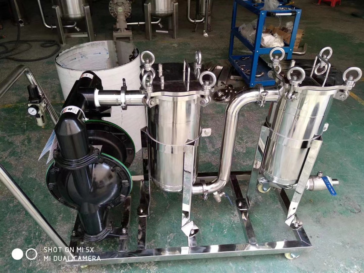 304/316不锈钢卡箍法兰吊环式精密过滤器图片