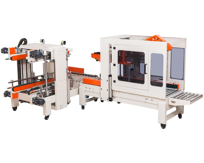 DQFXS7050全自动四角边封箱�?DQFXZ5050S全自动折盖封箱机图片