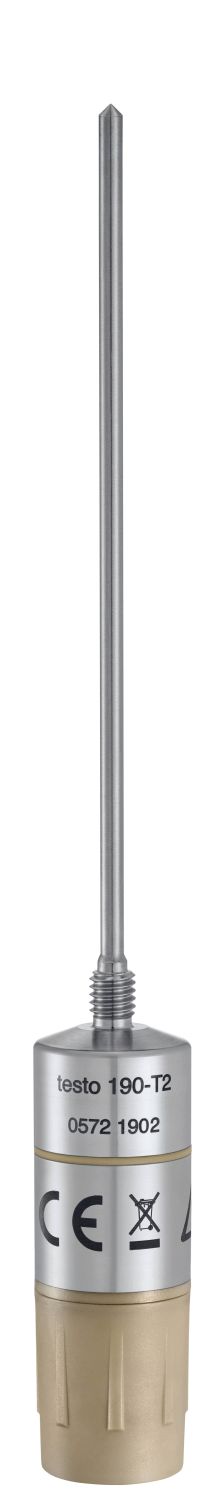 testo190-T2 CFR温度数据记录仪搭配长,硬的探头图片